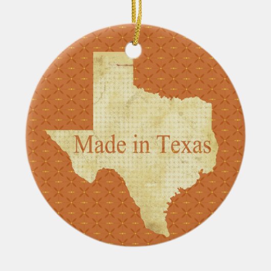 Made in Texas Baby's eerste kerstfoto-Ornament Keramisch Ornament (Voorkant)