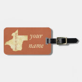 Made in Texas Rusty Red Bagagelabel (Voorkant horizontaal)