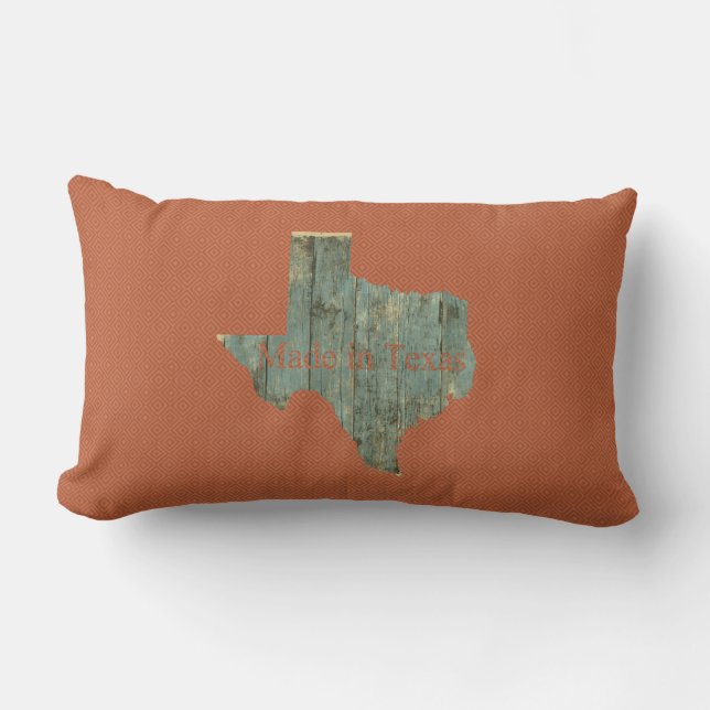 Made in Texas Rusty Red Lumbar Sierkussen Kussen (Voorkant)