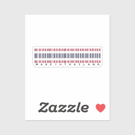 Made in Thailand Barcode Flag Design Sticker (Vel)