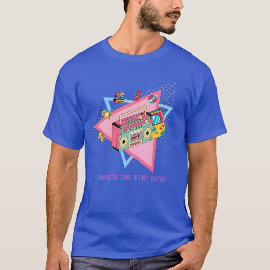 Made in the 90s Retro Vibeshrowback Design funny T-shirt (Voorkant)