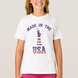 Made in the USA Statue of Liberty op 4 juli T-shirt