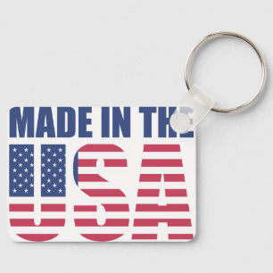 "Made in the USA" Vlag Sleutelhanger -Patriottisch