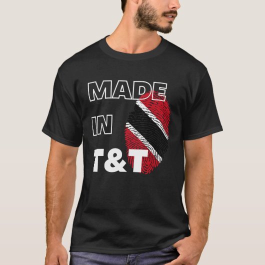 Made in Trinidad en Tobago Flag Carnival Souvenir T-shirt (Voorkant)
