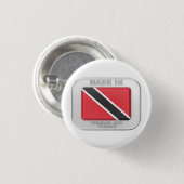 Made in Trinidad en Tobago Ronde Button 3,2 Cm (Voorkant /achterkant)