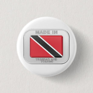 Made in Trinidad en Tobago Ronde Button 3,2 Cm