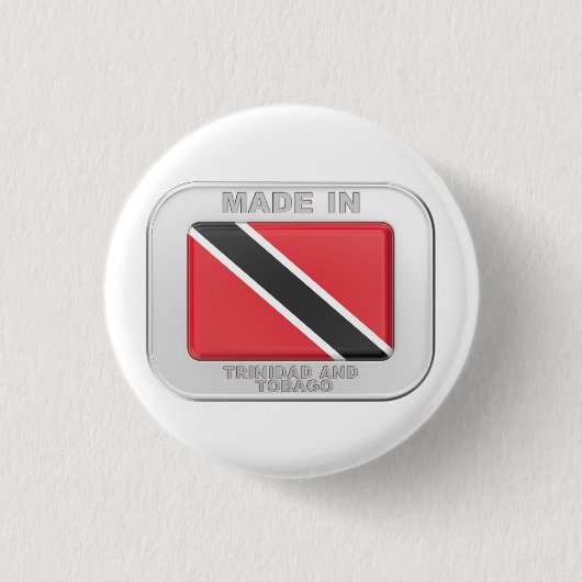 Made in Trinidad en Tobago Ronde Button 3,2 Cm (Voorkant)