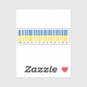 Made in Ukraine Barcode Flag Sticker (Vel)