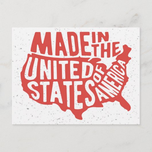 Made in United States Typografie Briefkaart (Voorkant)