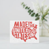 Made in United States Typografie Briefkaart (Staand voorkant)