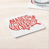 Made in United States Typografie Kartonnen Onderzetters (Schuin)