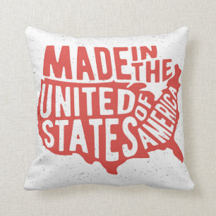 Made in United States Typografie Kussen
