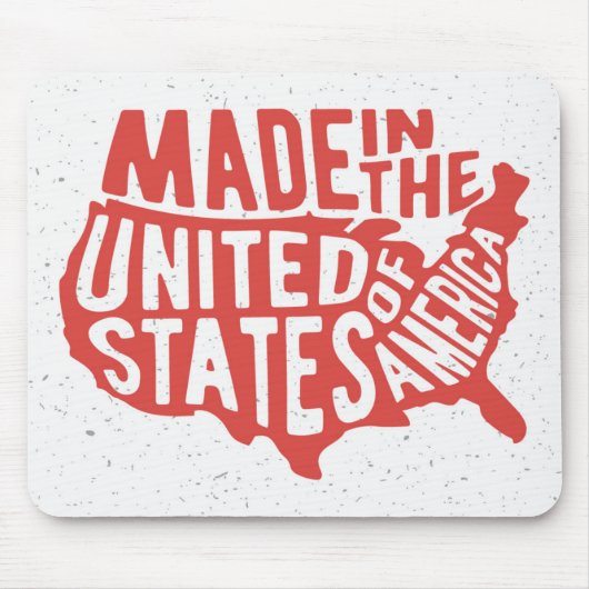 Made in United States Typografie Muismat (Voorkant)