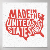 Made in United States Typografie Poster (Voorkant)