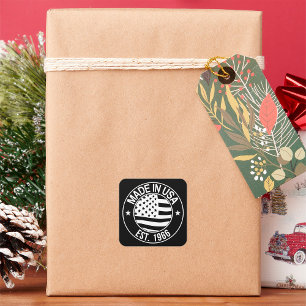 Made in USA 1966 Vierkante Sticker