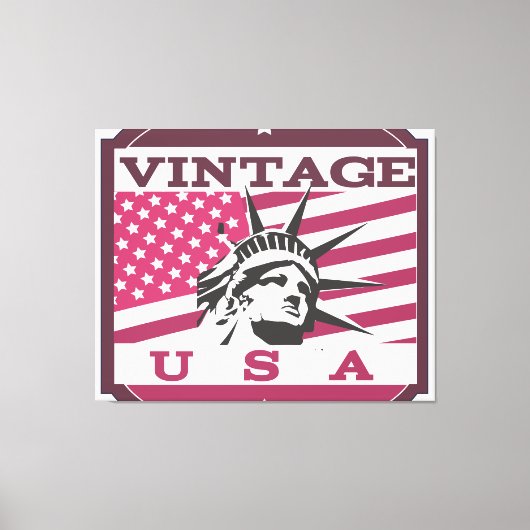 Made in USA Badge Canvas Afdruk (Voorkant)