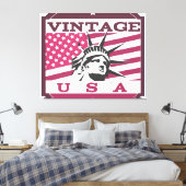 Made in USA Badge Canvas Afdruk (Insitu (Slaapkamer))