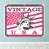 Made in USA Badge Canvas Afdruk (Insitu (Houten vloer))