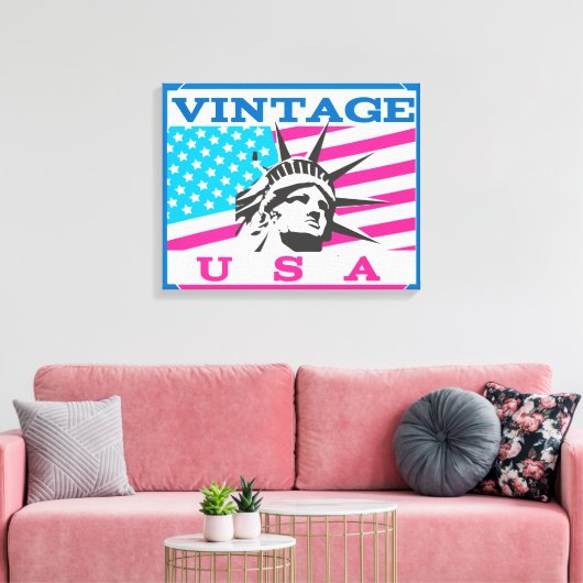 Made in USA Badge Canvas Afdruk (Insitu (Woonkamer))