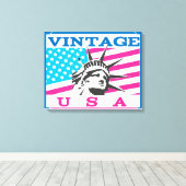 Made in USA Badge Canvas Afdruk (Insitu (Houten vloer))
