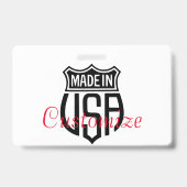 Made in USA-bord Thunder_Cove Badge (Achterkant)
