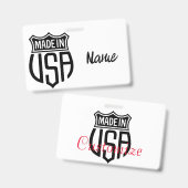 Made in USA-bord Thunder_Cove Badge (Voor- en achterkant)