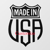 Made in USA-bord Thunder_Cove  Raamsticker (Vel)