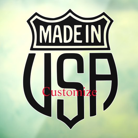 Made in USA-bord Thunder_Cove  Raamsticker (Vel 3)