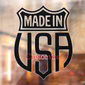 Made in USA-bord Thunder_Cove  Raamsticker (Vel 2)