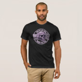 Made in USA Distressed Purple Skull Men's T-Shirt (Voorkant volledig)