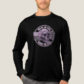 Made in USA Distressed Purple Skull Men's T-Shirt (Voorkant volledig)