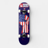 Made in USA Flag Fist Patriotic Complete  Persoonlijk Skateboard (Voorkant)