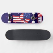Made in USA Flag Fist Patriotic Complete  Persoonlijk Skateboard (Horizontaal)