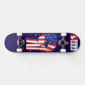 Made in USA Flag Fist Patriotic Complete  Persoonlijk Skateboard (Horizontaal)