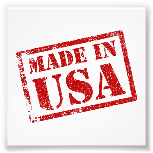 Made in USA, Made in America Foto Afdruk (Voorkant)