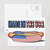 Made in USA Patriotic Hot Dog Briefkaart (Voorkant / Achterkant)