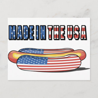 Made in USA Patriotic Hot Dog Briefkaart