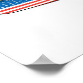 Made in USA Patriotic Hot Dog Poster (Hoek)