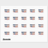Made in USA Patriotic Hot Dog Ronde Sticker (Vel)