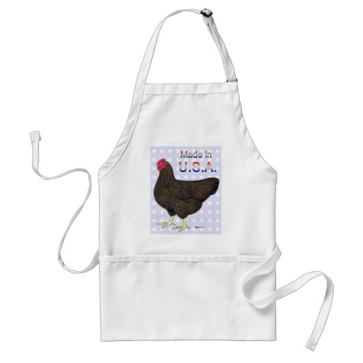 Made in USA Rock Hen Standaard Schort (Voorkant)
