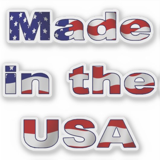 Made in USA Sticker (Voorkant)