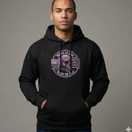 Made in USA Vervallen Paarse Schedel Heren Hoodie