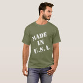 Made in USA Wit Design T-shirt (Voorkant volledig)