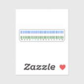 Made in Uzbekistan Barcode Flag Design Sticker (Vel)