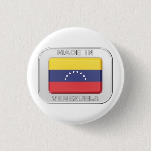 Made in Venezuela Ronde Button 3,2 Cm (Voorkant)