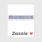 Made in Western Australia Barcode Flag Sticker (Vel)