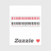 Made in Yemen Barcode Flag Design Sticker (Vel)