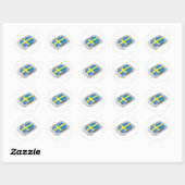 Made in Zweden Ronde Sticker (Vel)