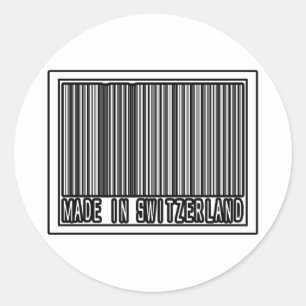 Made in Zwitserland Ronde Sticker