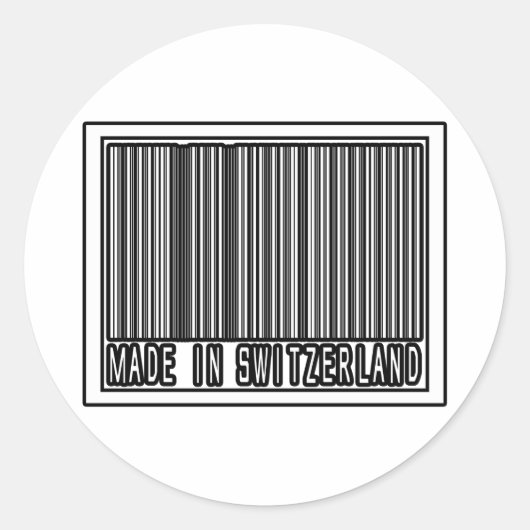 Made in Zwitserland Ronde Sticker (Voorkant)